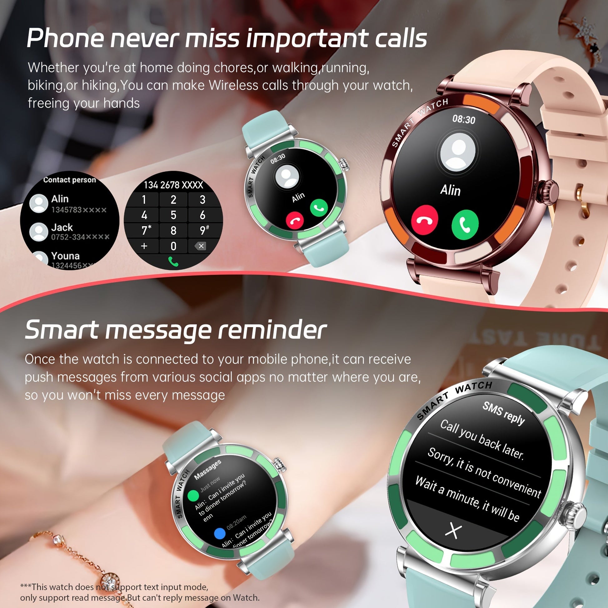 Women Smartwatch with Call Function