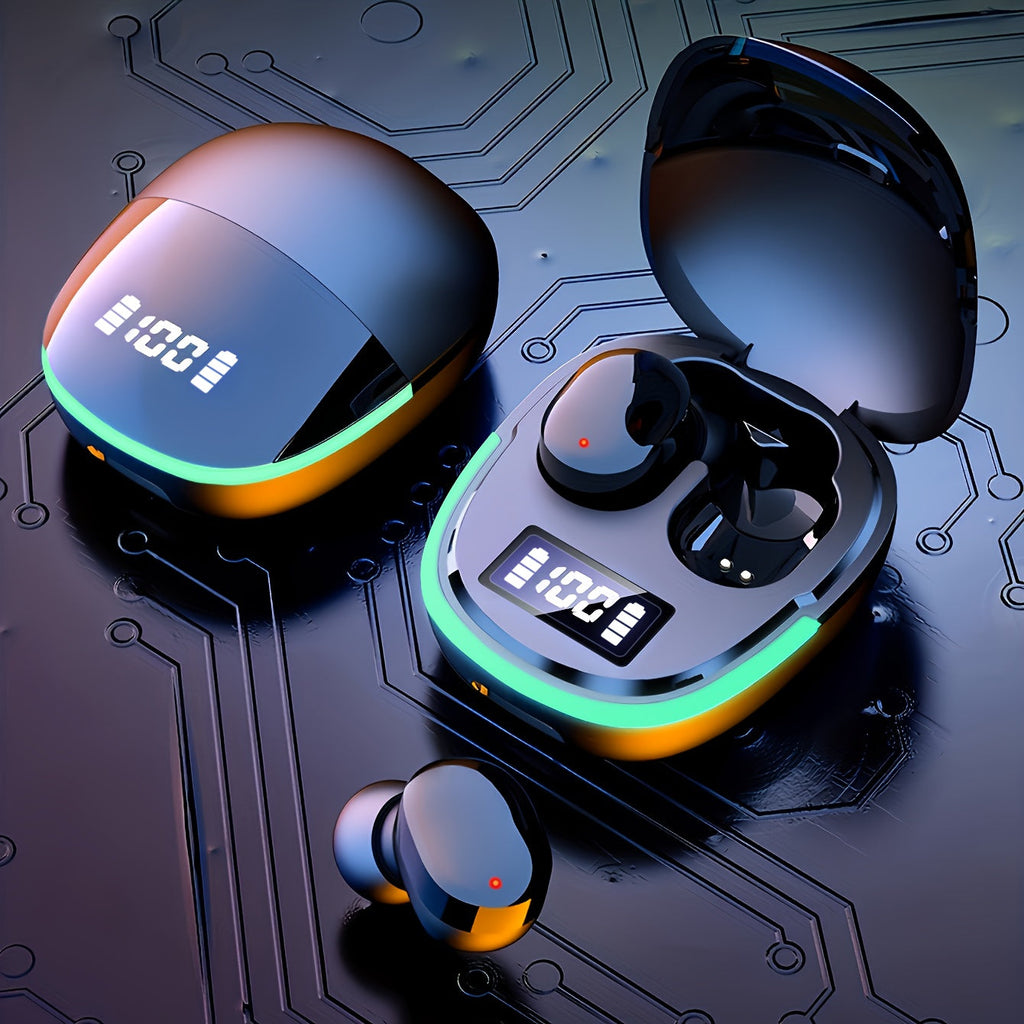 TWS Sleek Wireless Earbuds with LED Display