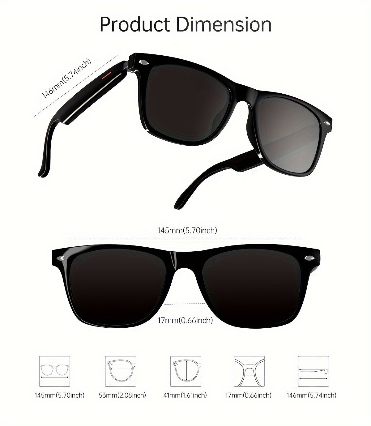 Fashion Glasses and Wireless Earbuds