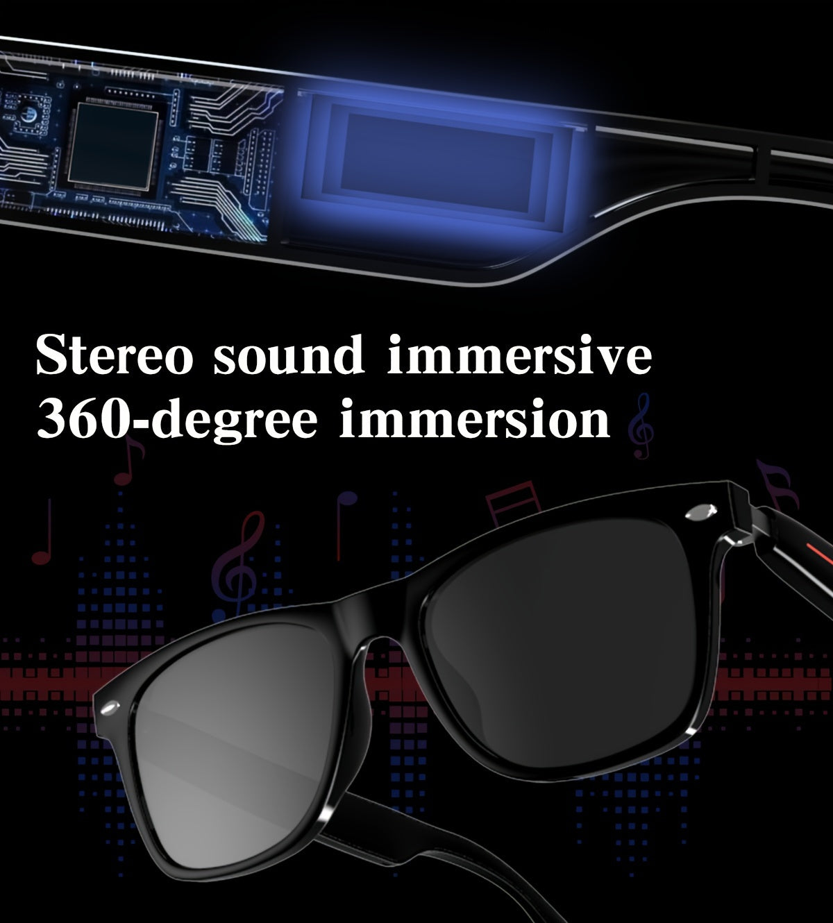 Fashion Glasses and Wireless Earbuds