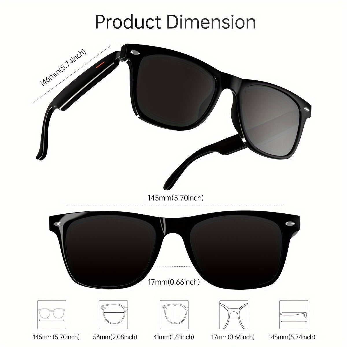 Fashion Glasses and Wireless Earbuds