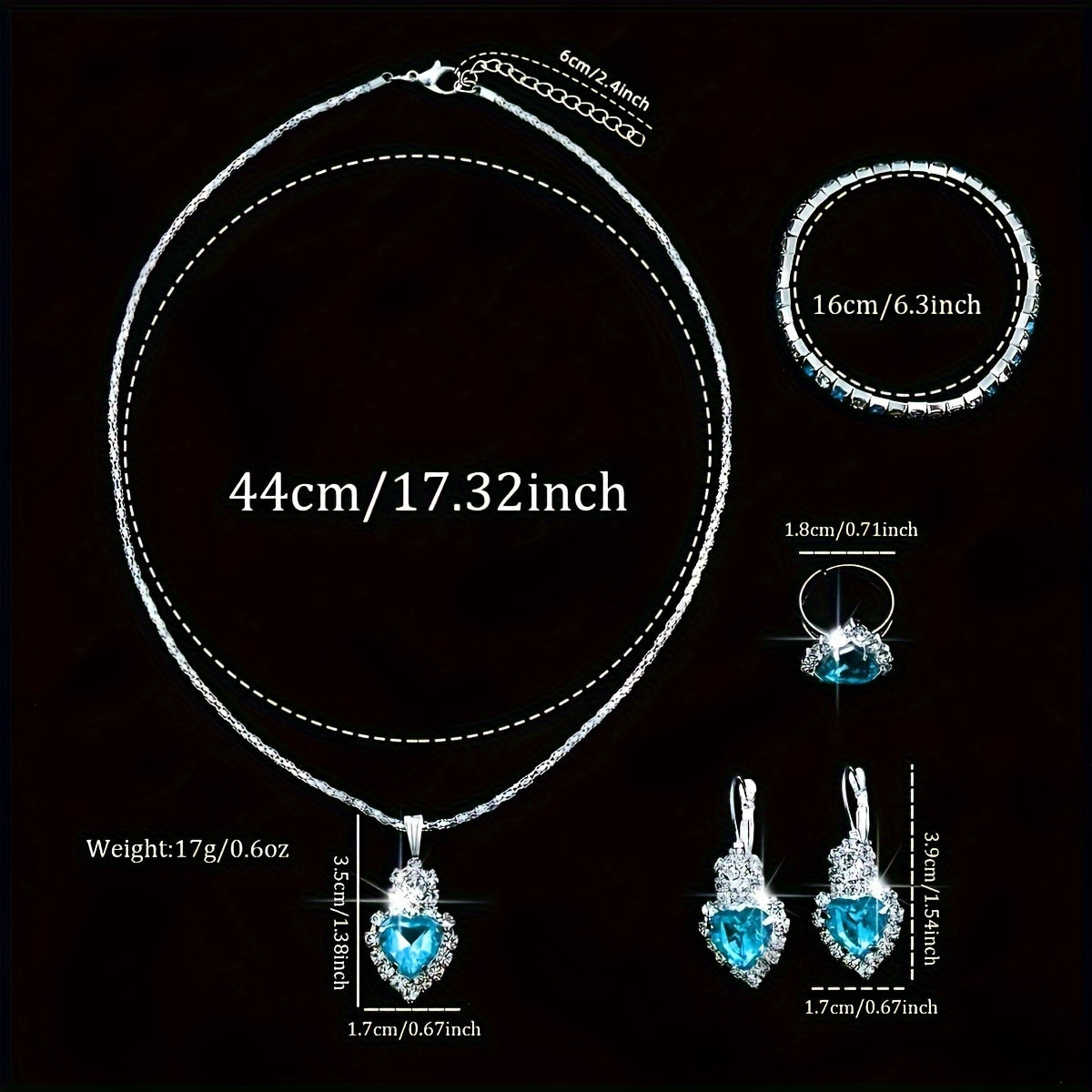 Heart Jewelry Gift Set