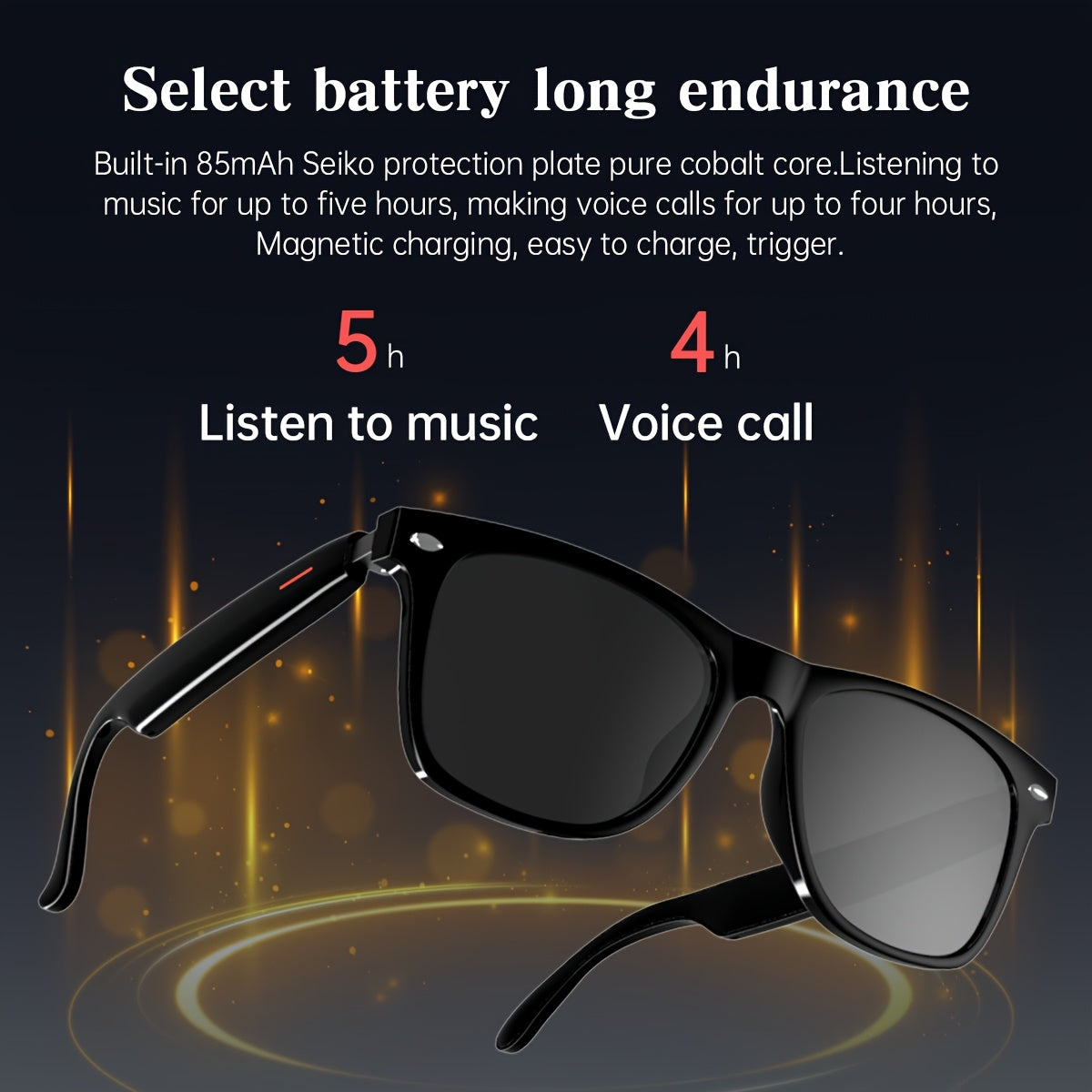 Fashion Glasses and Wireless Earbuds