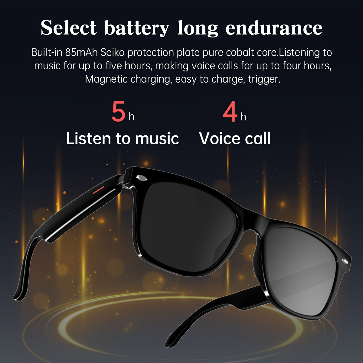 Fashion Glasses and Wireless Earbuds