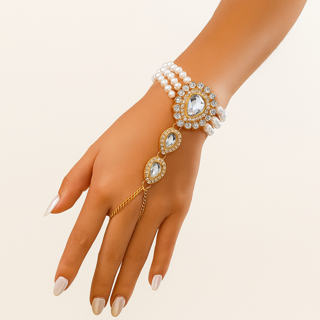 Pearl Finger Bracelet