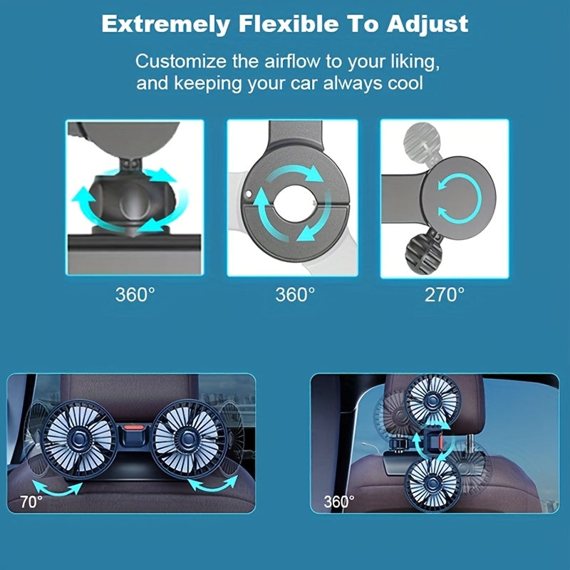 360° USB Car Cooling Fan